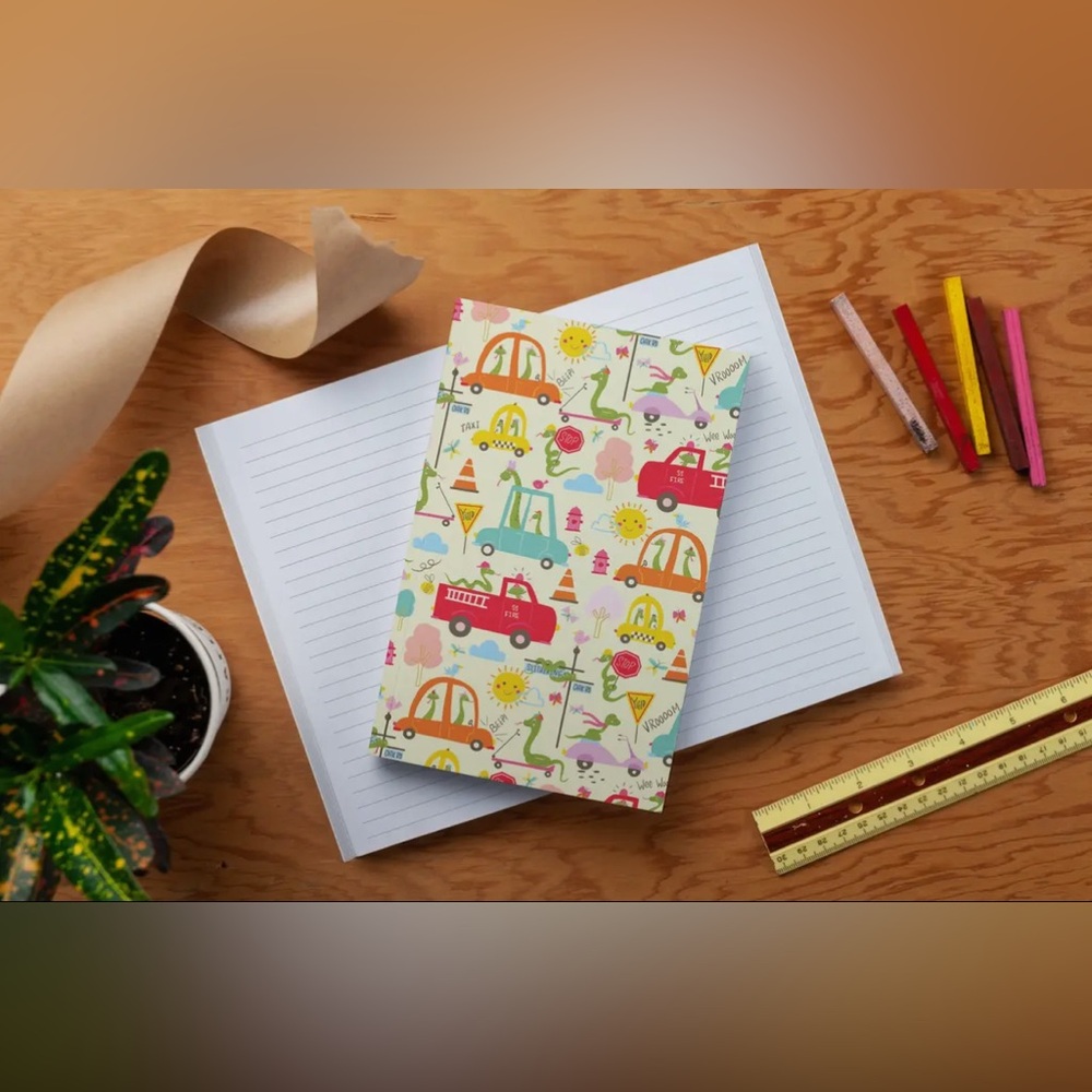 Denik Soft Touch Traffic Snakes Classic Layflat Journal Notebook 144 lined pages